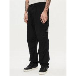 Calvin Klein Jeans Текстилни панталони J30J325116 Черен Straight Fit