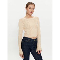 Guess Пуловер Adaline W4GR08 Z2U00 Бежов Regular Fit