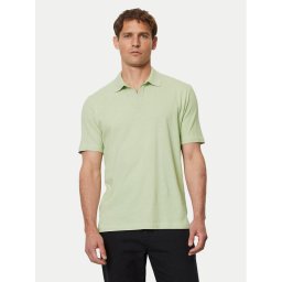 Marc O'Polo Тениска с яка и копчета 423 2091 53026 Зелен Regular Fit