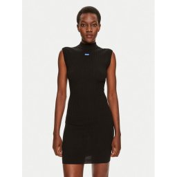 HUGO Плетена рокля Scooler 50518301 Черен Slim Fit