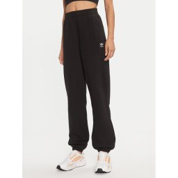 adidas Долнище анцуг Essentials Fleece IY9637 Черен Loose Fit