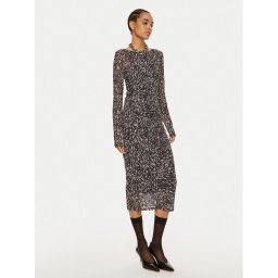 Patrizia Pepe Коктейлна рокля 8A1344 J221 YA19 Черен Regular Fit