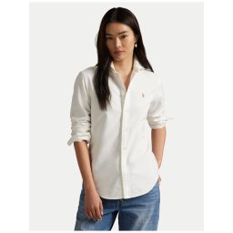 Polo Ralph Lauren Риза 211891377003 Бял Regular Fit