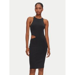 Calvin Klein Jeans Лятна рокля J20J224159 Черен Slim Fit