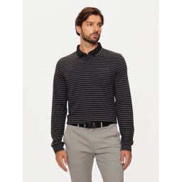 Pierre Cardin Тениска с яка и копчета C5 30514.3046 Черен Regular Fit