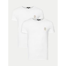 Versace Комплект тениски AU10193 1A10011 Бял Slim Fit