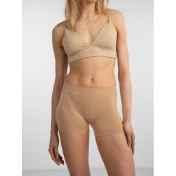 Pieces Шорти от плат 17065440 Бежов Slim Fit