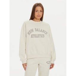 New Balance Суитшърт WT43516 Бежов Relaxed Fit