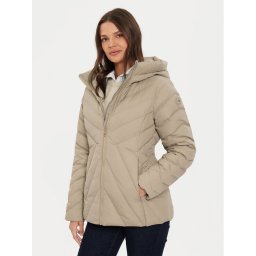 Tommy Hilfiger Пухено яке Chevron WW0WW42623 Бежов Regular Fit