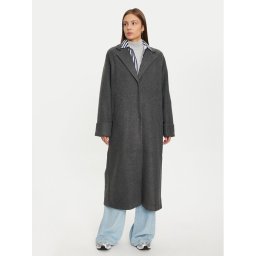 Noisy May Преходно палто Caddy 27031306 Сив Loose Fit