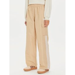 adidas Долнище анцуг adicolor 3-Stripes IZ0717 Бежов Loose Fit