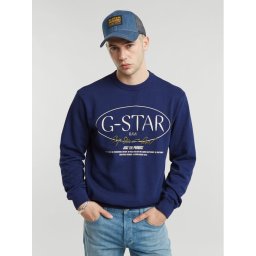 G-Star Raw Суитшърт Circle D25100-D257 Син Regular Fit