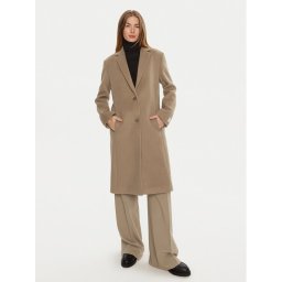 Calvin Klein Вълнено палто K20K207701 Бежов Regular Fit