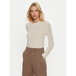 Tommy Hilfiger Пуловер WW0WW44161 Екрю Regular Fit
