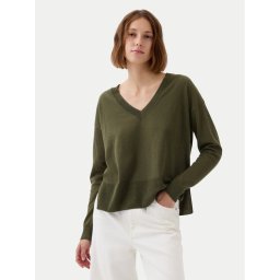 Gap Пуловер 854769-03 Зелен Relaxed Fit