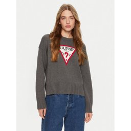 Guess Jeans Пуловер W4BR12 Z3HM1 Сив Regular Fit