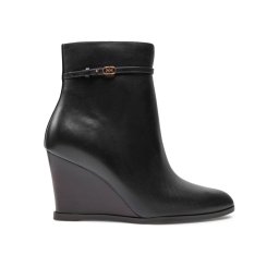 Tory Burch Боти Double T Buckle 158092-006 Черен