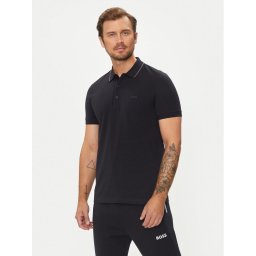 Boss Тениска с яка и копчета Paule 4 50506195 Тъмносин Slim Fit