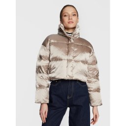 Calvin Klein Пухено яке Shine K20K205007 Бежов Regular Fit