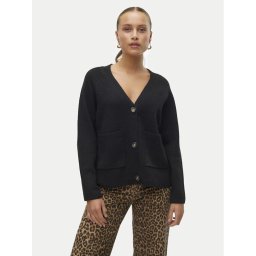 Vero Moda Кардиган Boom 10320457 Черен Loose Fit