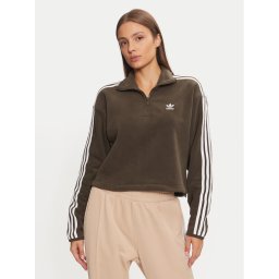 adidas Полар Polar Fleece 1/2 Zip IW3164 Зелен Loose Fit