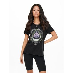 ONLY Тишърт 15215721 Черен Regular Fit