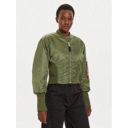 Alpha Industries Яке бомбър 148003 Зелен Regular Fit