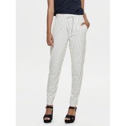 ONLY Текстилни панталони 15176615 Бял Regular Fit