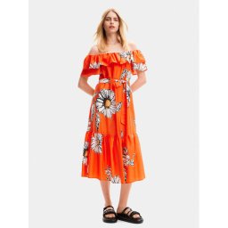 Desigual Лятна рокля Georgeo 24SWVW02 Оранжев Regular Fit