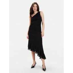 TWINSET Коктейлна рокля 241TT2093 Черен Regular Fit