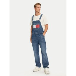 Tommy Jeans Гащеризон с презрамки Ryan DM0DM20440 Син Straight Fit