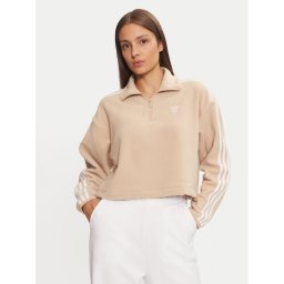 adidas Полар Polar Fleece 1/2 Zip IY7267 Бежов Loose Fit
