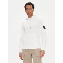 Calvin Klein Jeans Суитшърт J30J323430 Бял Regular Fit