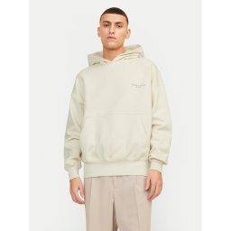Jack & Jones Суитшърт Noho 12263036 Екрю Oversize