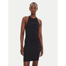 Calvin Klein Performance Лятна рокля 00GWF4D900 Черен Slim Fit