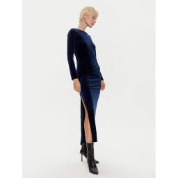 HUGO Коктейлна рокля 50522756 Тъмносин Slim Fit