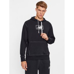 New Balance Суитшърт NB Essentials Hoodie MT33508 Черен Regular Fit