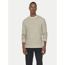 Only & Sons Пуловер 22026559 Бежов Regular Fit