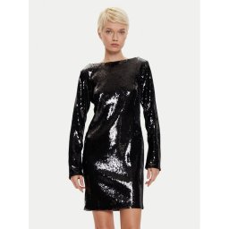 Boss Коктейлна рокля Emaxa 50526990 Черен Relaxed Fit
