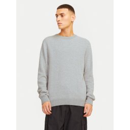 Jack & Jones Пуловер Globe 12258139 Сив Regular Fit