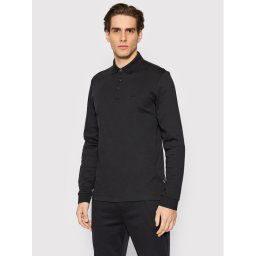 Boss Тениска с яка и копчета Pado 30 50468392 Черен Regular Fit