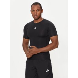 adidas Тениска от техническо трико Techfit Compression JE6698 Черен Slim Fit