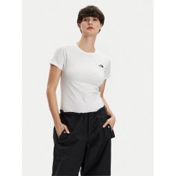 The North Face Тишърт Simple Dome NF0A87NH Бял Regular Fit