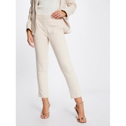 Morgan Текстилни панталони 211-PROSY.F Бежов Slim Fit