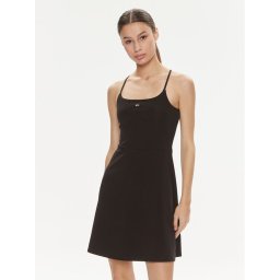 Tommy Jeans Лятна рокля Essential DW0DW17988 Черен Slim Fit
