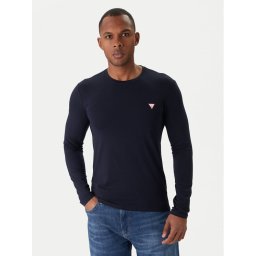 Guess Тениска с дълъг ръкав M2YI28 J1314 Тъмносин Slim Fit