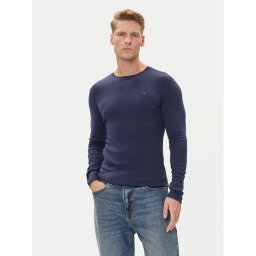 Tommy Jeans Тениска с дълъг ръкав DM0DM04409 Тъмносин Slim Fit