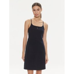 Tommy Jeans Лятна рокля Essential DW0DW17988 Тъмносин Slim Fit