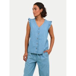 Kaffe Блуза Louise 10508521 Син Regular Fit