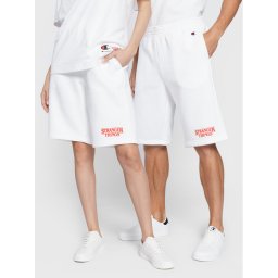 Champion Спортни шорти Unisex STRANGER THINGS 217782 Бял Regular Fit